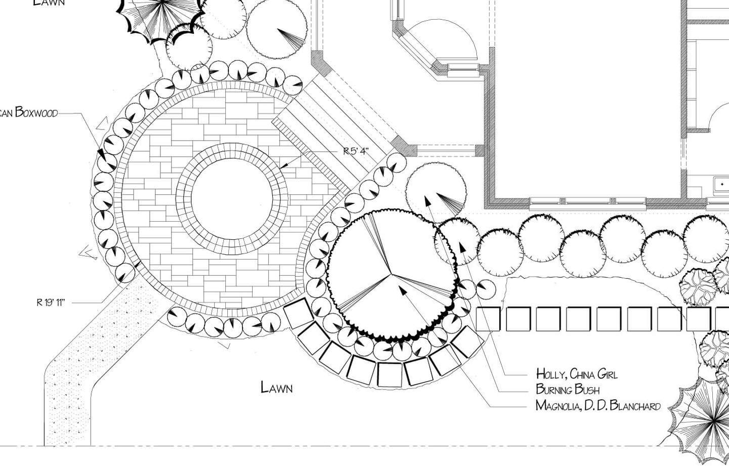 Landscape design visualization for patio planning